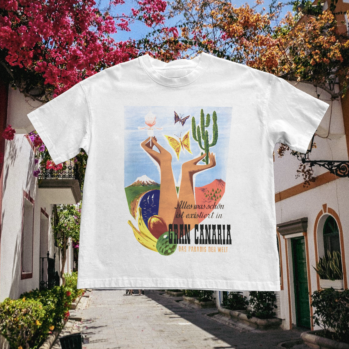 Gran Canaria Vintage White Tee