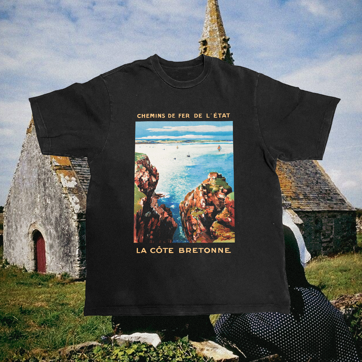 Bretonne Vintage Black Tee