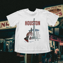 Houston Industry Vintage White Tee