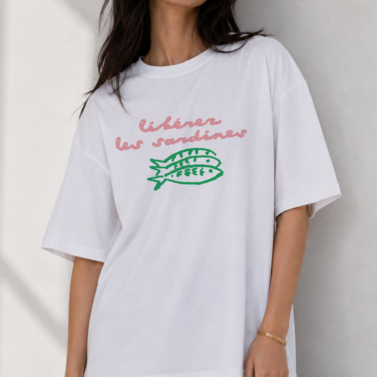 Liberez Les Sardines Washed White Tee