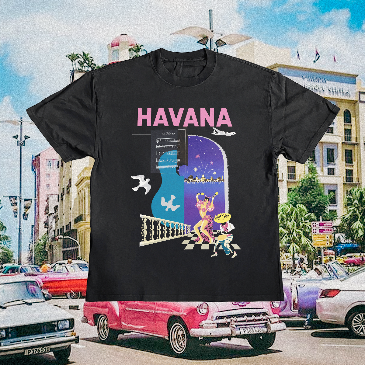 Havana Vintage Black Tee