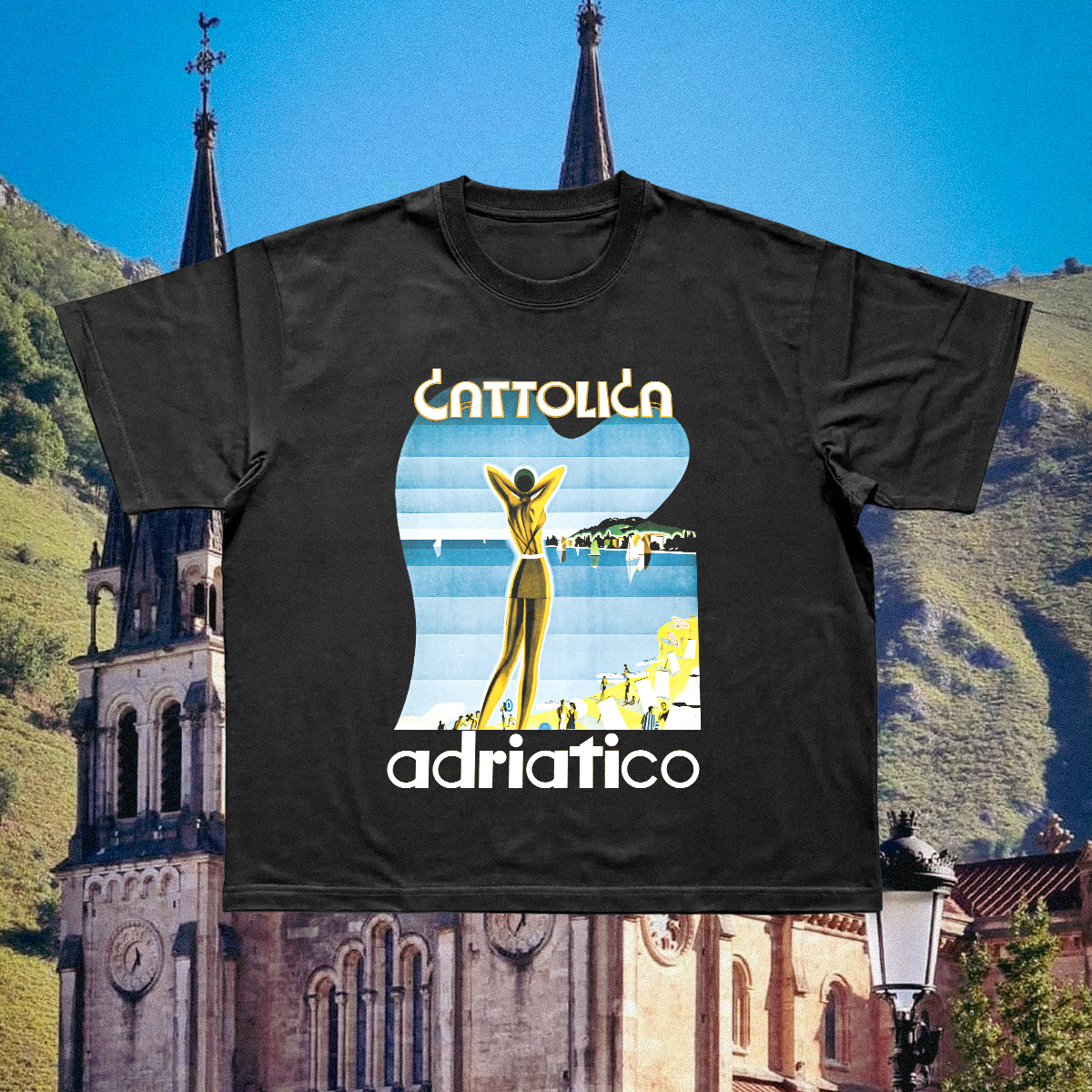Cattolica Vintage Black Tee