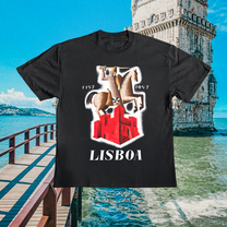 Lisboa Vintage Black Tee
