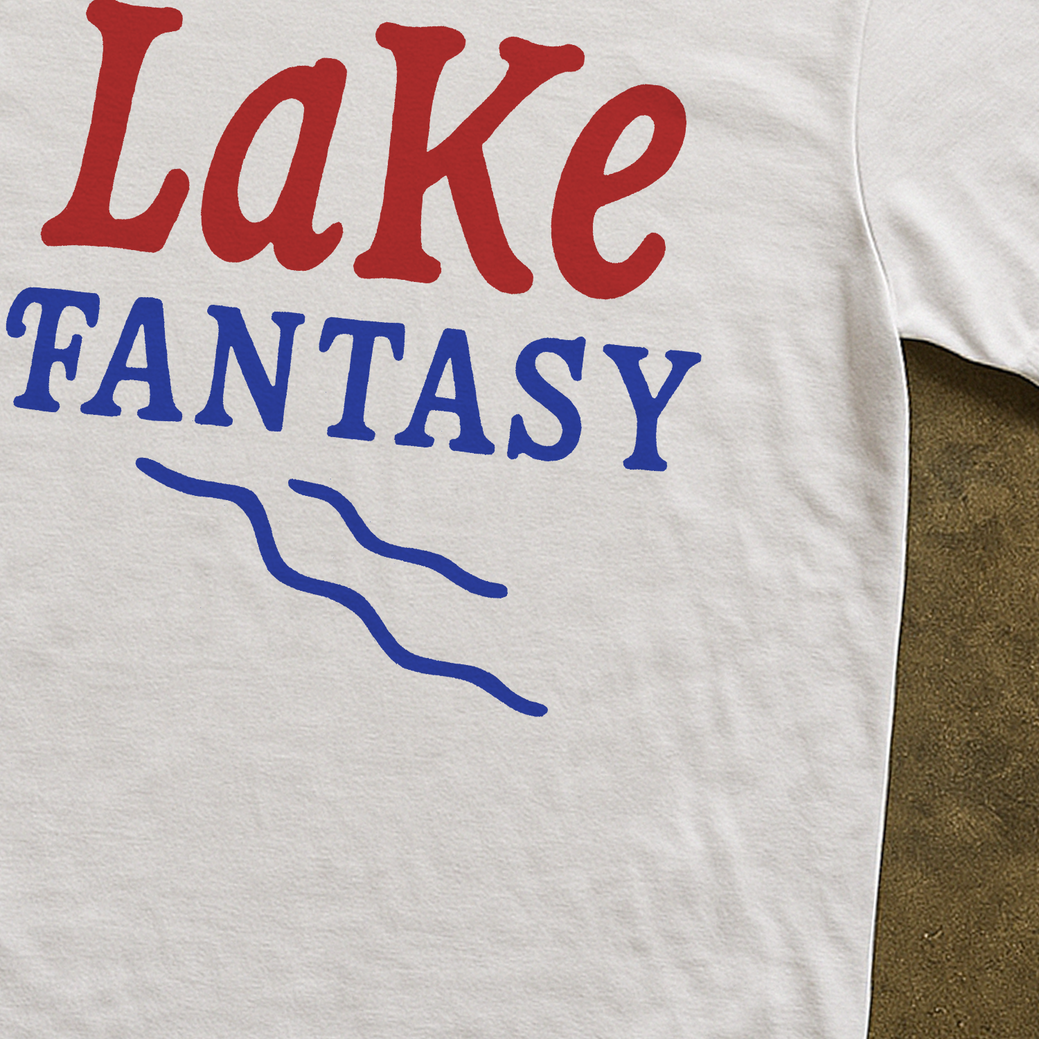 Lake Fantasy' White Washed T-Shirt