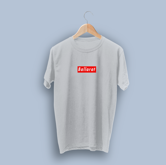 Ballarat Box Logo White Tee