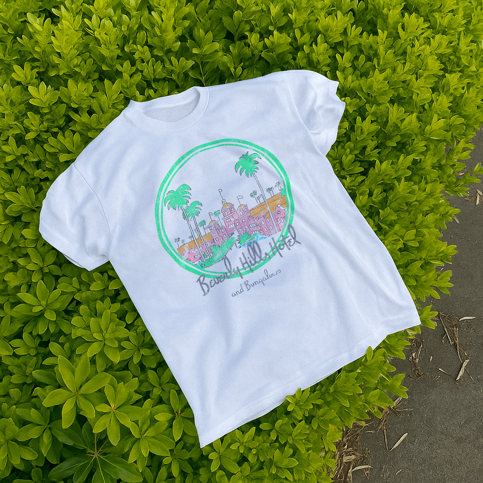 90s 'Beverly Hills Hotel &amp; Bungalows' White Tee