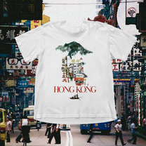 Hong Kong Vintage White Tee
