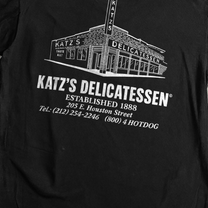 Katz's Deli 'Phone Number' Black Washed T-Shirt