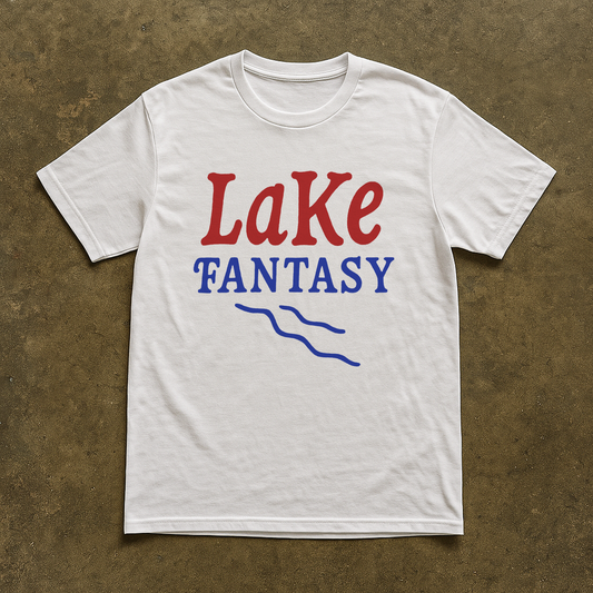 'LAKE FANTASY' WHITE WASHED T-SHIRT