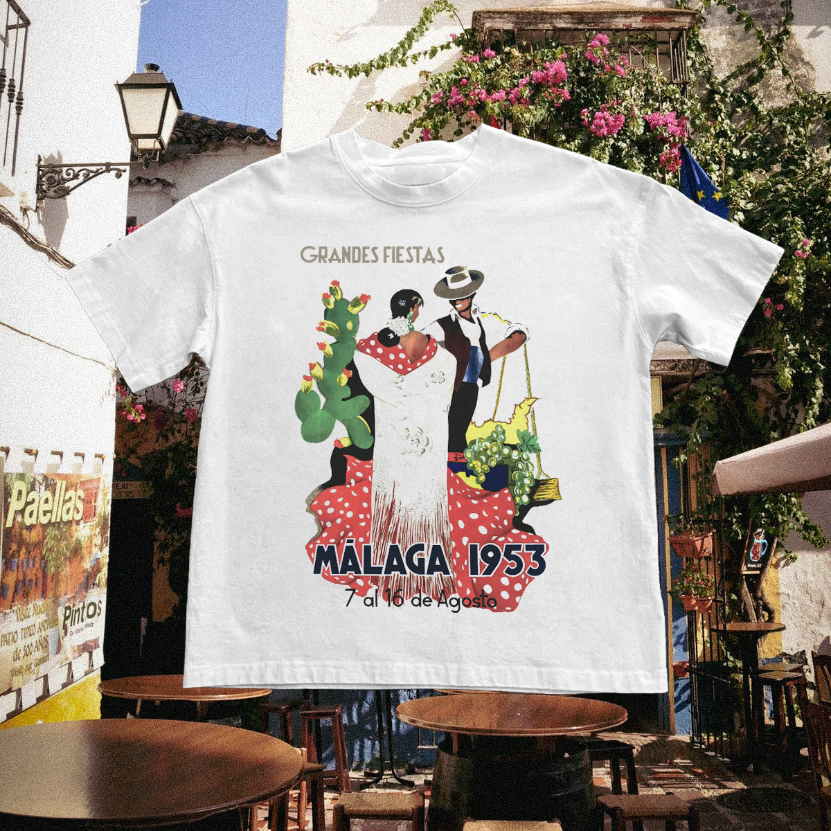Malaga Vintage White Tee