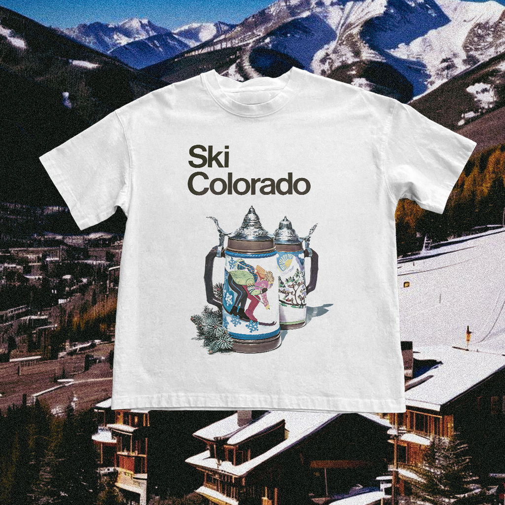 Ski Colorado Vintage White Tee
