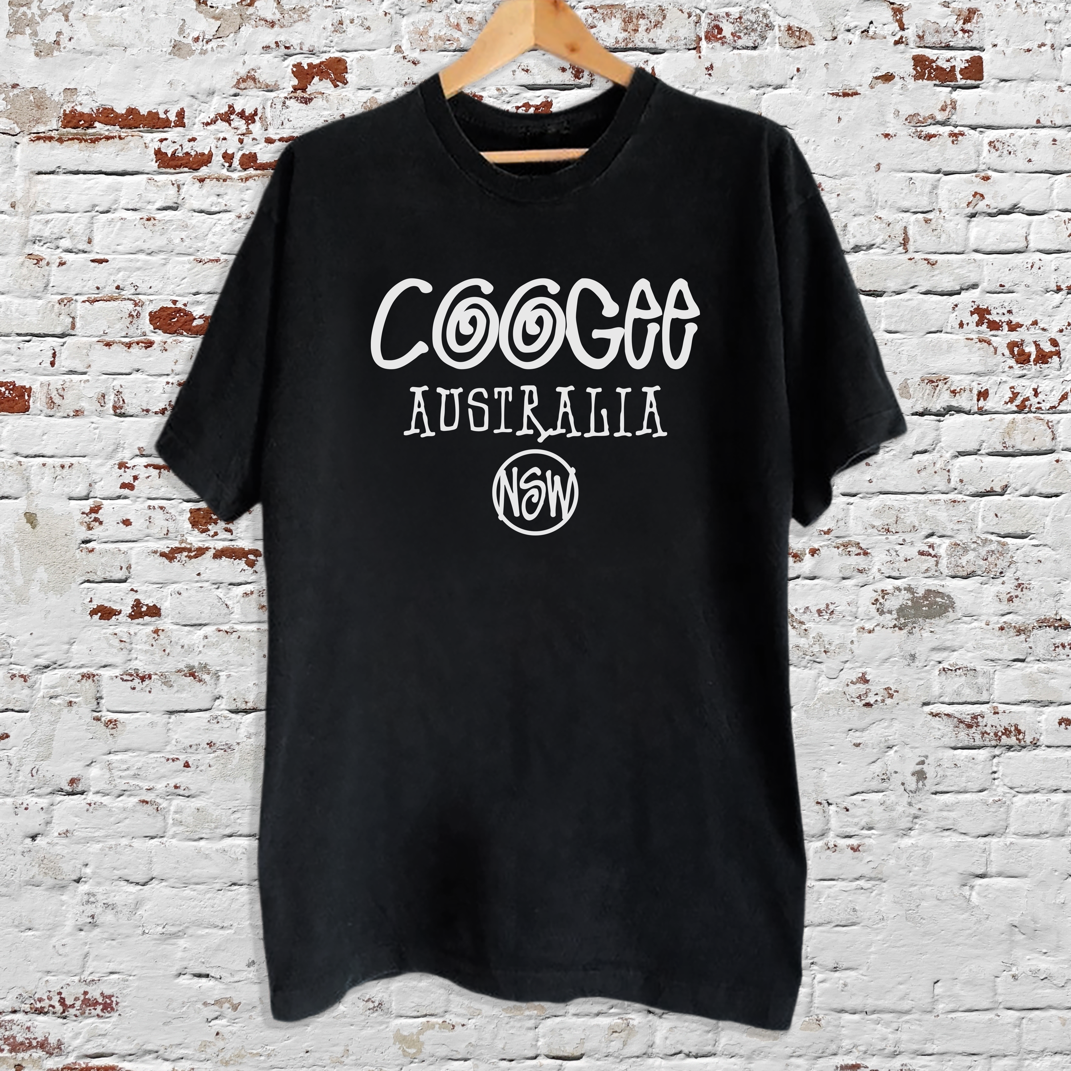 Coogee Graffiti Black Tee